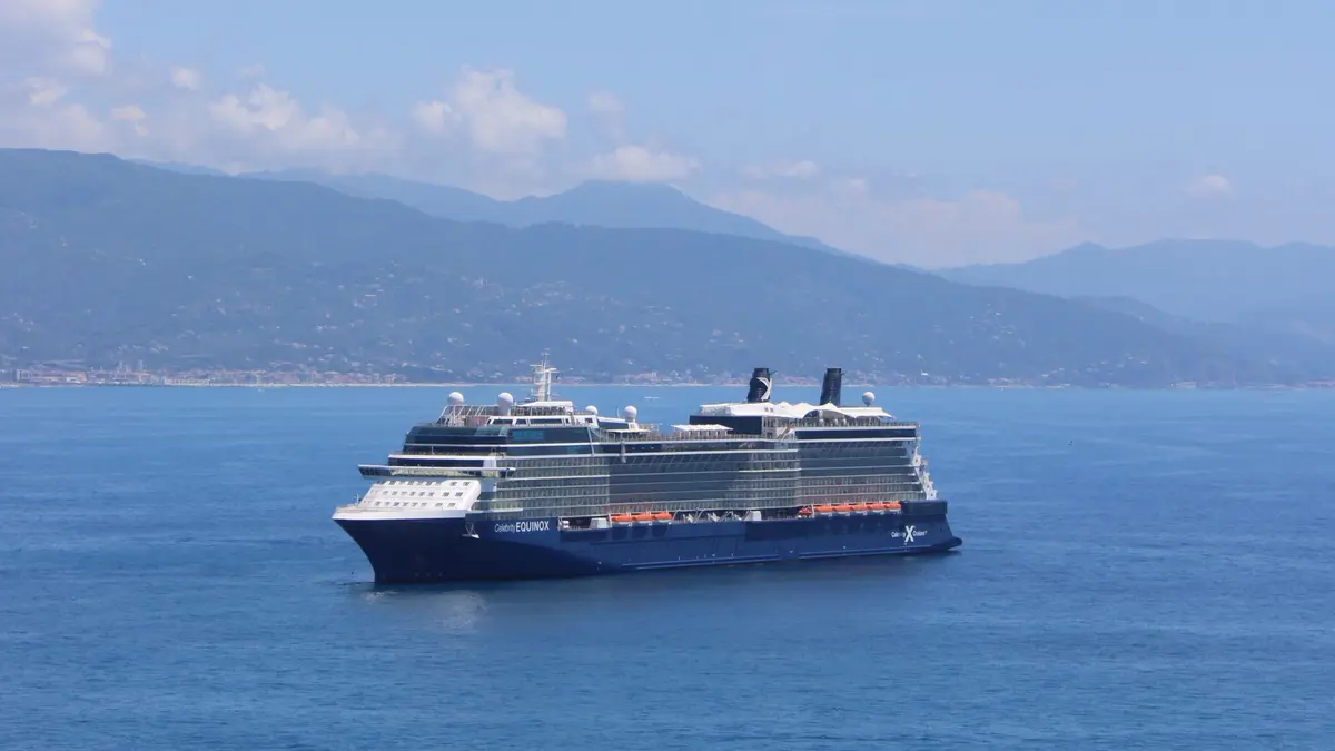 Cruise ship at sea